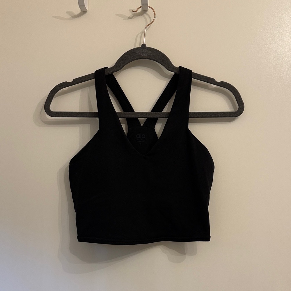 ALO Yoga Black Real Bra Tank Size S